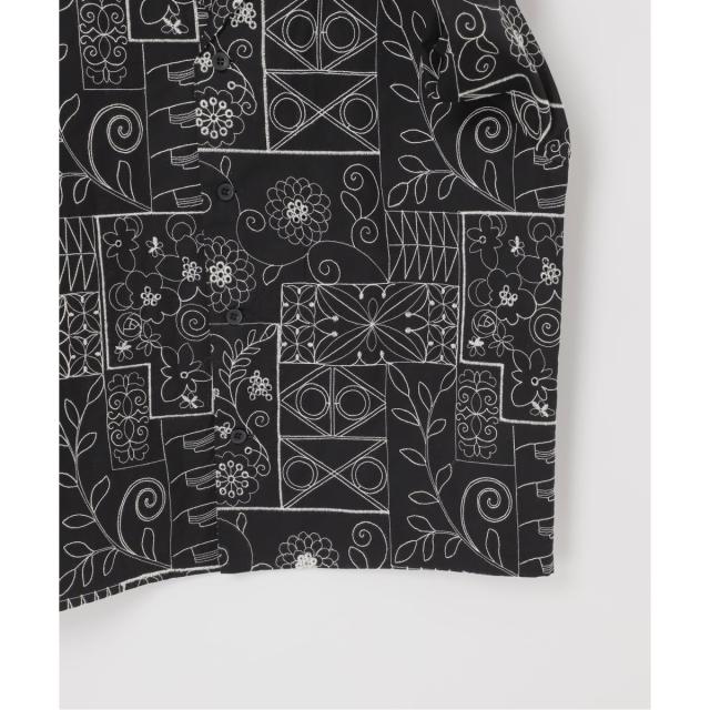 ベーセーストック（B．C STOCK）/Deux Allures / ドゥ アリュール エンブロイダリー オープンカラーシャツ_12