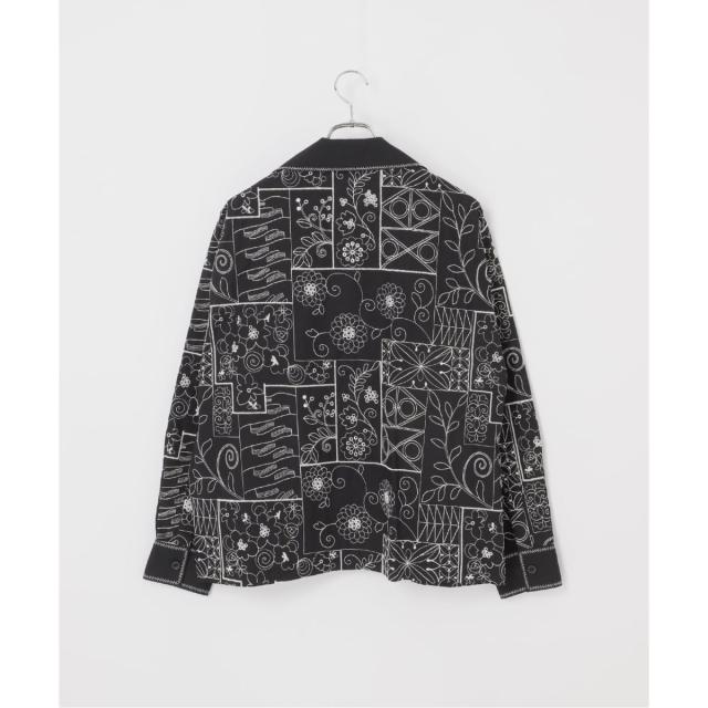 ベーセーストック（B．C STOCK）/Deux Allures / ドゥ アリュール エンブロイダリー オープンカラーシャツ_13