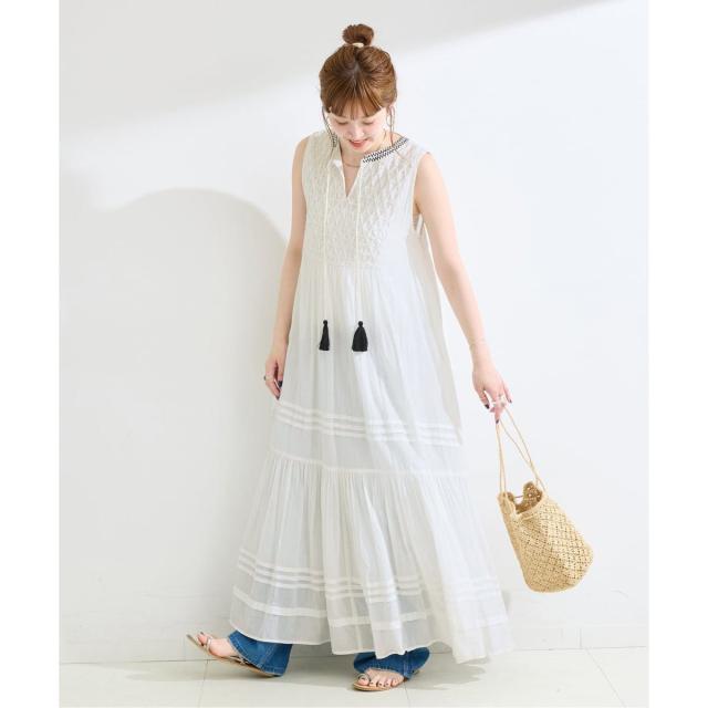 ベーセーストック（B．C STOCK）/ウォッシャブル / タッセルノースリーブワンピース 6,930円