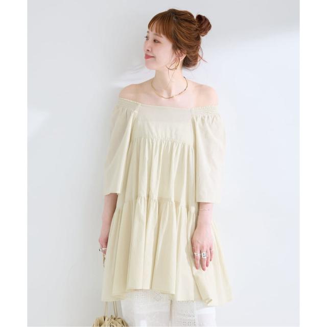 ベーセーストック（B．C STOCK）/手洗い可 / 2WAYオフショルティアードチュニック