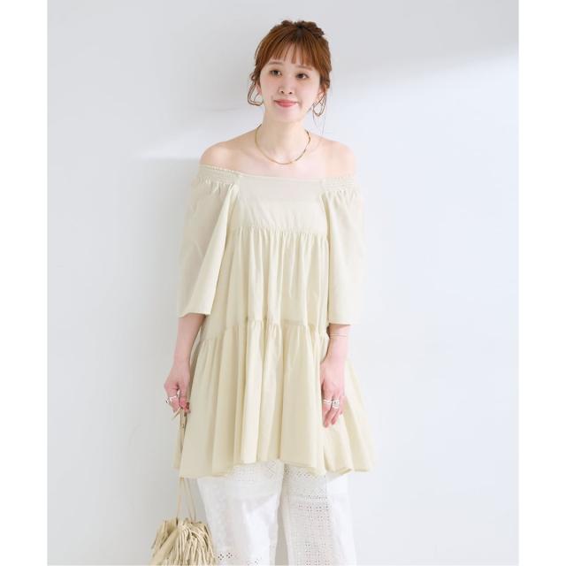 ベーセーストック（B．C STOCK）/手洗い可 / 2WAYオフショルティアードチュニック_6