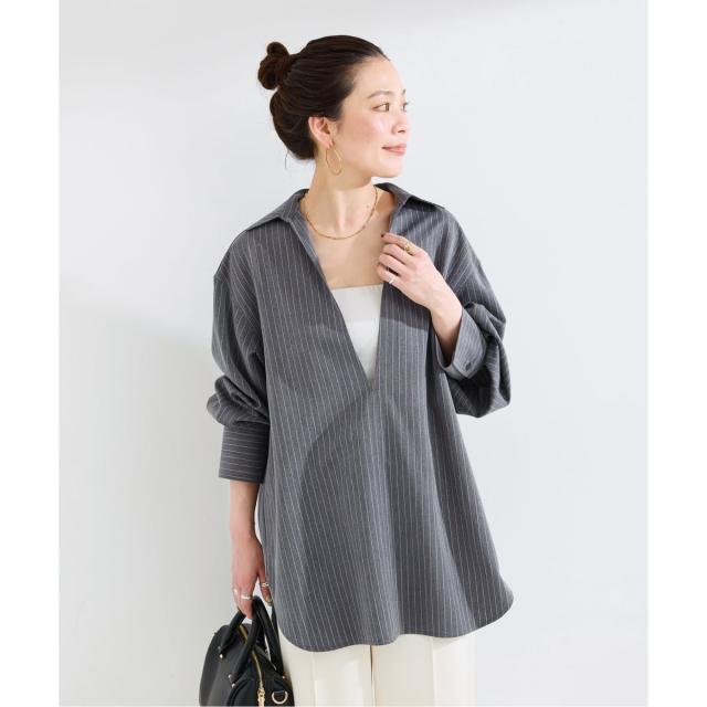 ベーセーストック（B．C STOCK）/《予約》ウォッシャブル / TRストライプスキッパーシャツ 6,105円