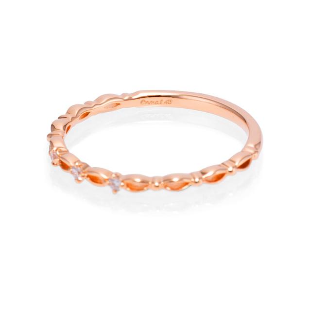 canal4℃(カナルヨンドシー)K10ピンクゴールド(PG)ダイヤモンド ピンキーリング 5号 151026543110 K10ピンク canal4℃ K10ピンクゴールド ピンキーリング　カナル