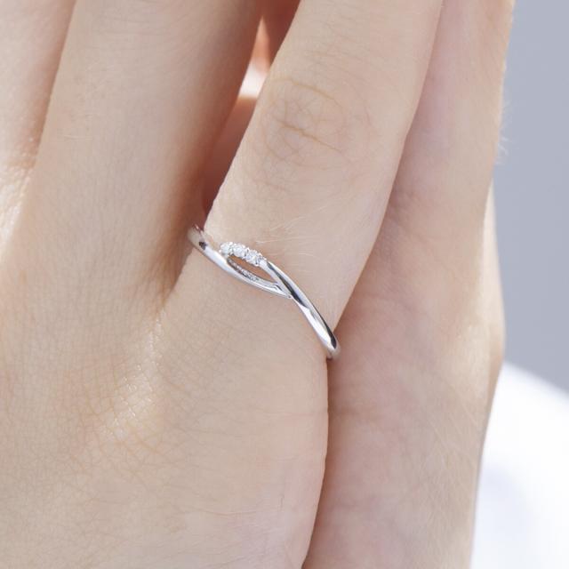 Canal 4℃ K10ホワイトゴールド ダイヤリング K10ホワイトゴールド