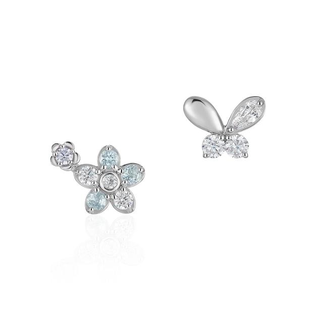 カナル４℃（canal4’C）/【Spring Limited】シルバー アシンメトリー ピアス