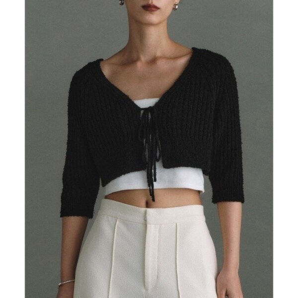 コードエー（CODE A）/CODE A｜carl yarn 2way short cardigan