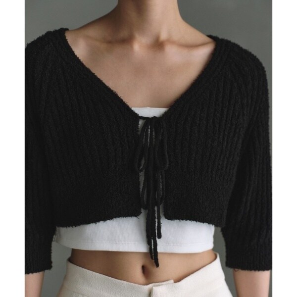 コードエー（CODE A）/CODE A｜carl yarn 2way short cardigan