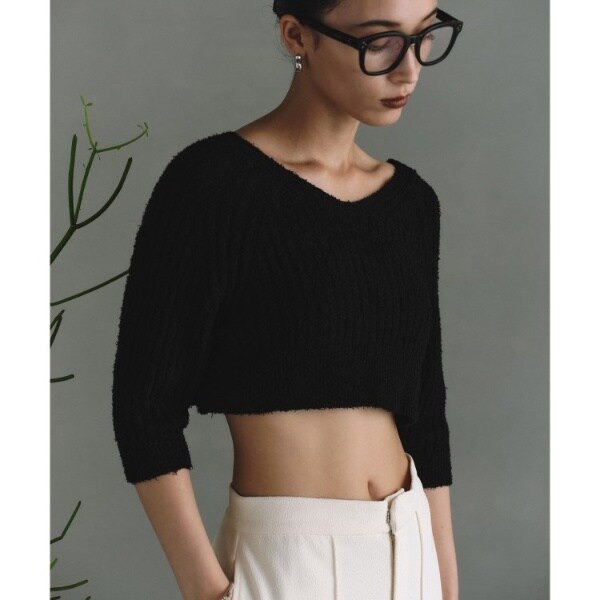 コードエー（CODE A）/CODE A｜carl yarn 2way short cardigan