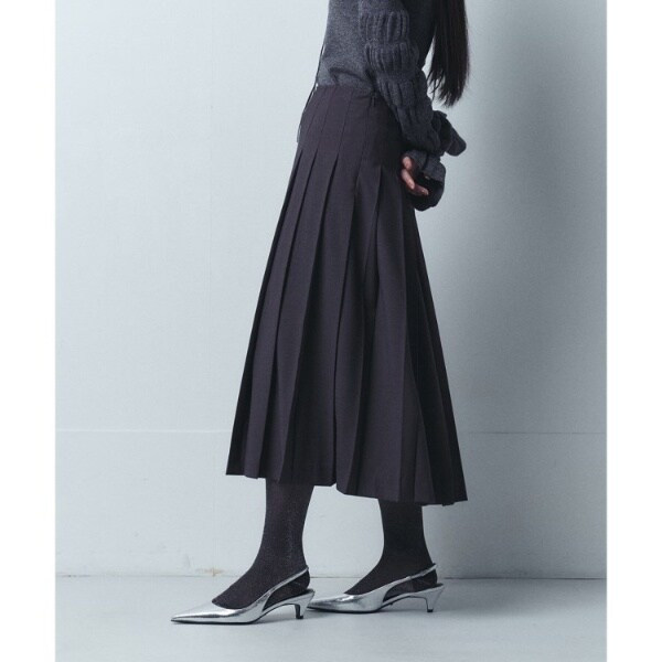 コードエー（CODE A）/CODE A｜pleated gabardine skirt