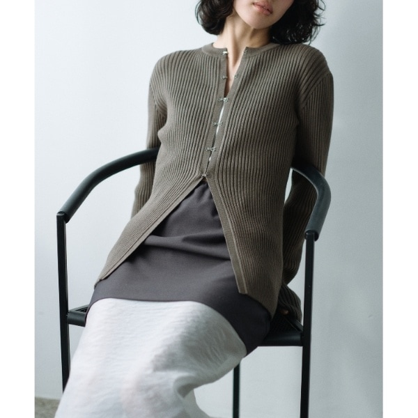 コードエー（CODE A）/fronthook knit cardigan