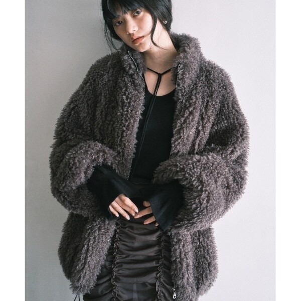 コードエー(CODE A)/CODE A|w needle faux fur coat
