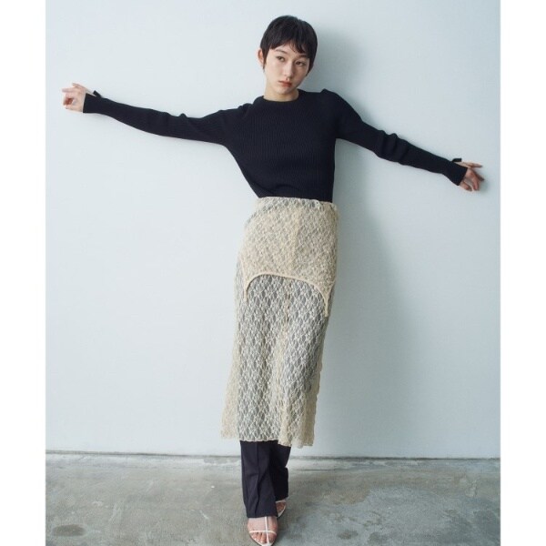 コードエー（CODE A）/stretch lace cami dress