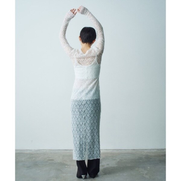 コードエー（CODE A）/stretch lace cami dress_10