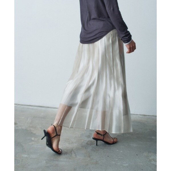 コードエー（CODE A）/shiny sheer pleated skirt 【公式通販】