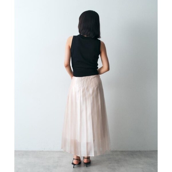 コードエー（CODE A）/shiny sheer pleated skirt_4
