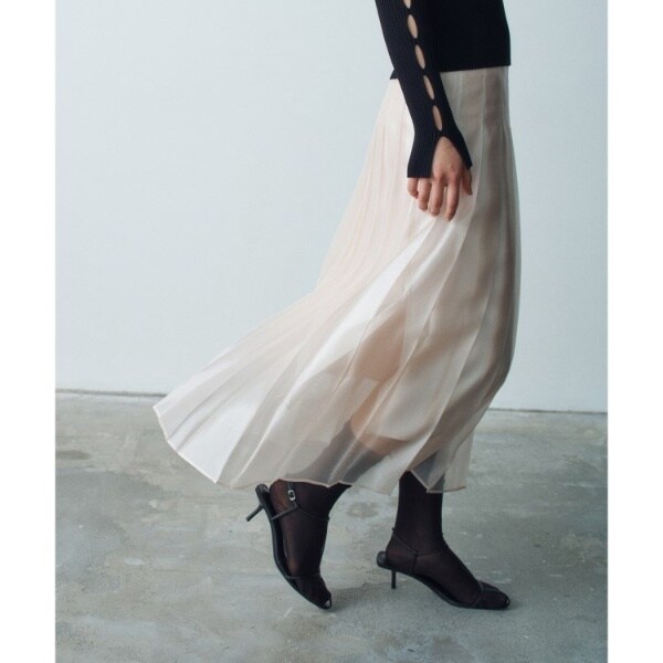コードエー（CODE A）/shiny sheer pleated skirt_6