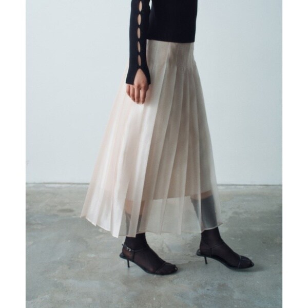 コードエー（CODE A）/shiny sheer pleated skirt_7