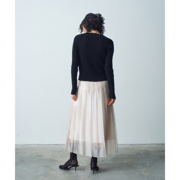 コードエー（CODE A）/shiny sheer pleated skirt_9