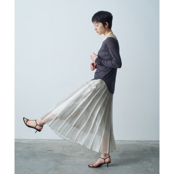 コードエー（CODE A）/shiny sheer pleated skirt 【公式通販】