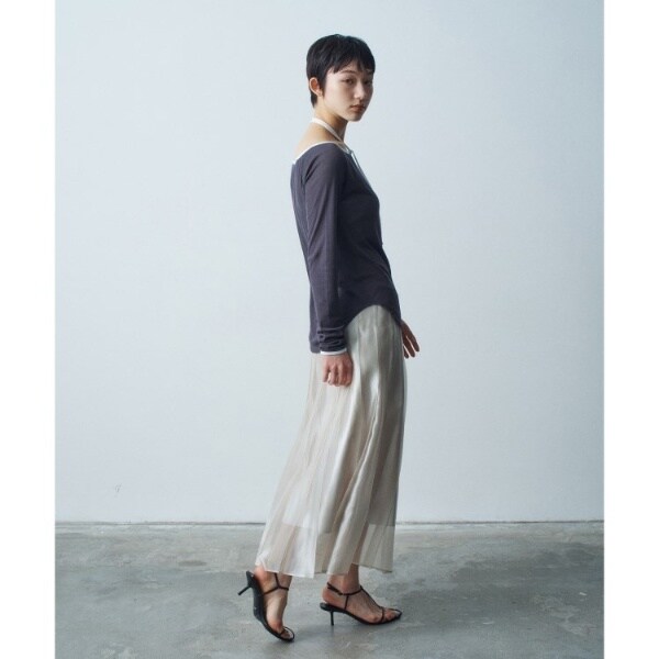 コードエー（CODE A）/shiny sheer pleated skirt_13