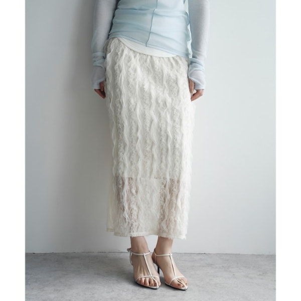 コードエー（CODE A）/frill lace easy skirt