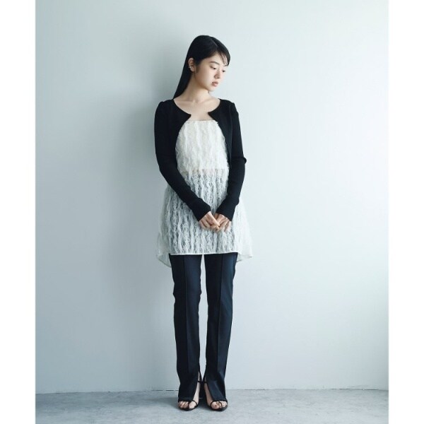 コードエー（CODE A）/fril lace apron blouse_4