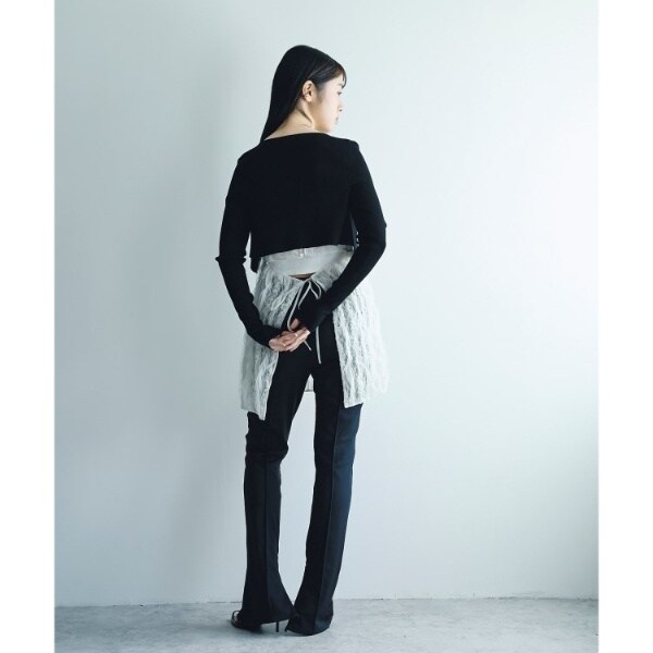 コードエー（CODE A）/fril lace apron blouse_6