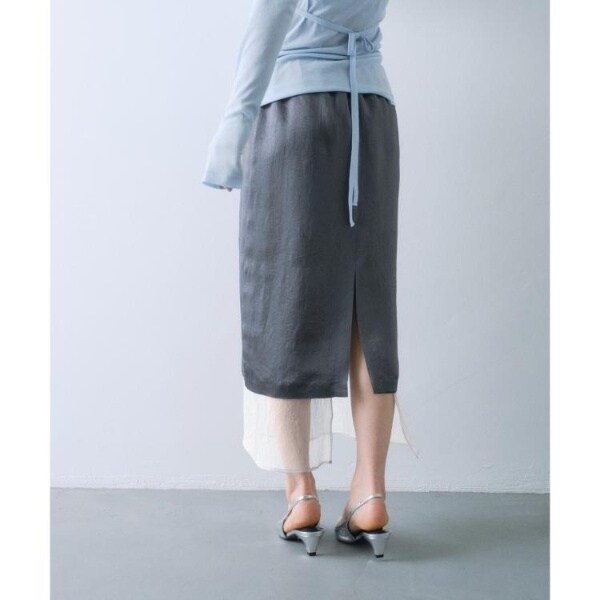 コードエー（CODE A）/sheer washer layered skirt