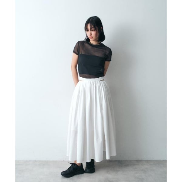 コードエー（CODE A）/side slit volume skirt_9