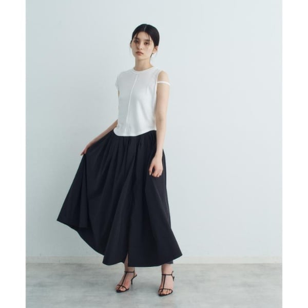 コードエー（CODE A）/side slit volume skirt_12