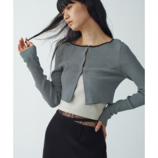 コードエー（CODE A）/stretch hook cardigan