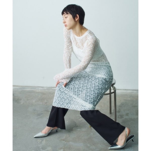 コードエー（CODE A）/stretch lace cami dress