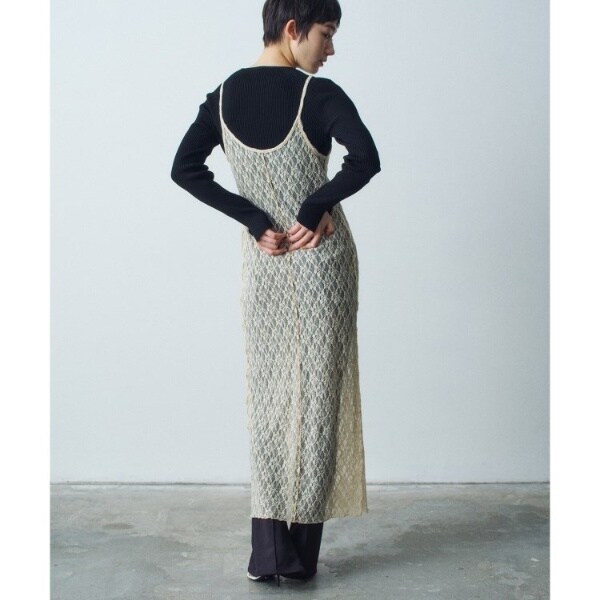 コードエー（CODE A）/stretch lace cami dress_5