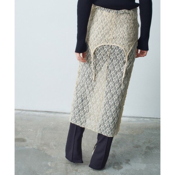 コードエー（CODE A）/stretch lace cami dress_7