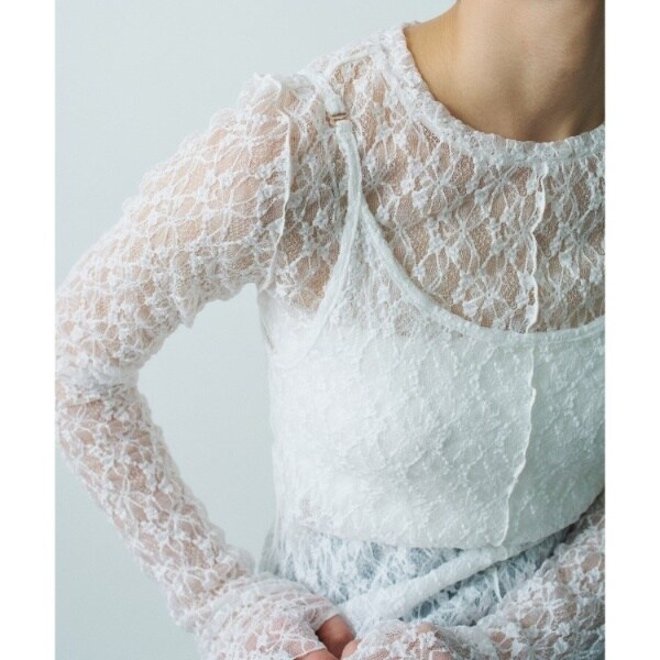 コードエー（CODE A）/stretch lace cami dress_10
