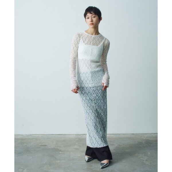 コードエー（CODE A）/stretch lace cami dress_11