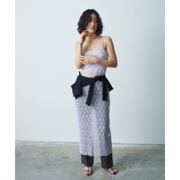 コードエー（CODE A）/stretch lace cami dress_15