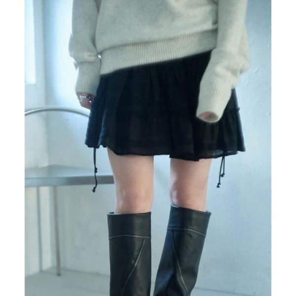 コードエー（CODE A）/dream ruffle lace mini skirt