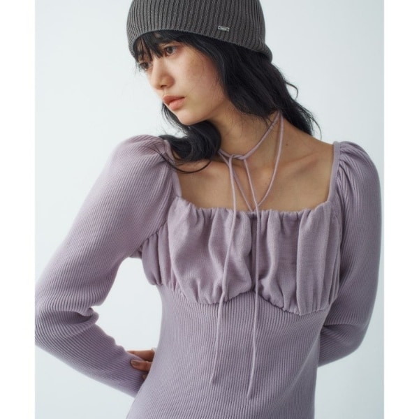 コードエー（CODE A）/femi gather rib knit