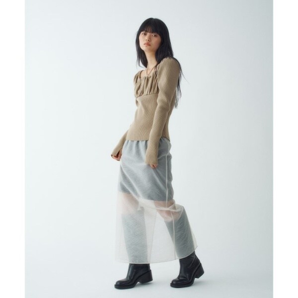 コードエー（CODE A）/femi gather rib knit