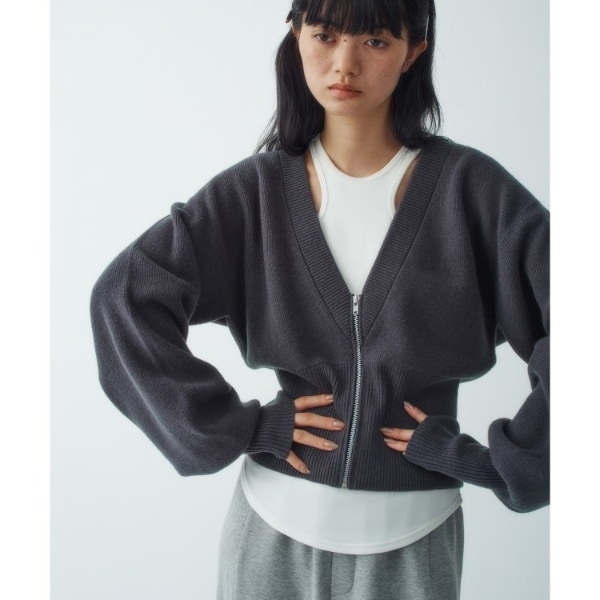 コードエー（CODE A）/zip form cardigan_1