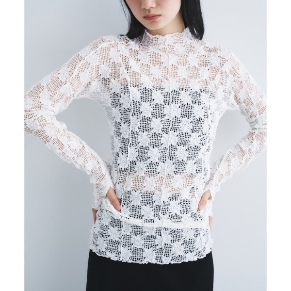 コードエー（CODE A）/floral lace highneck topsの通販はau PAY