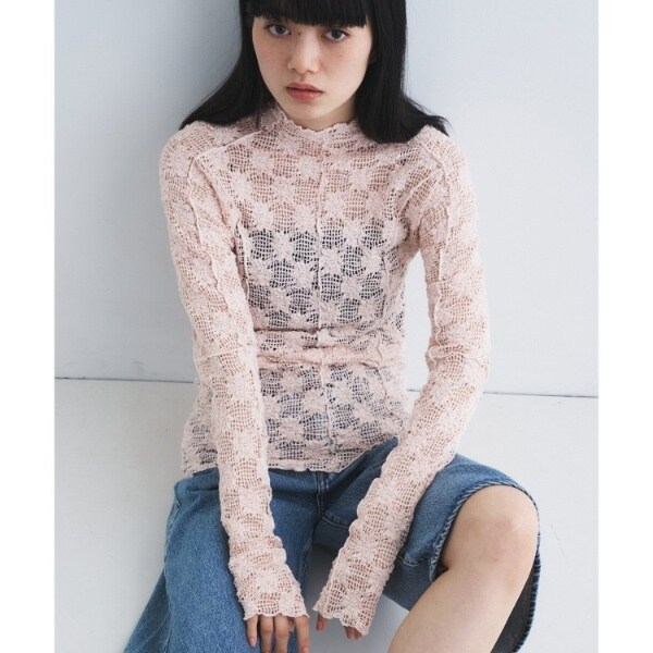 コードエー（CODE A）/floral lace highneck topsの通販はau PAY