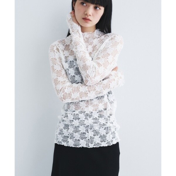 コードエー（CODE A）/floral lace highneck topsの通販はau PAY