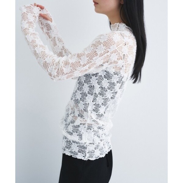 コードエー（CODE A）/floral lace highneck topsの通販はau PAY
