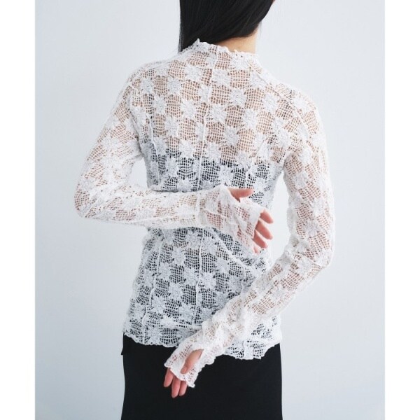 コードエー（CODE A）/floral lace highneck topsの通販はau PAY