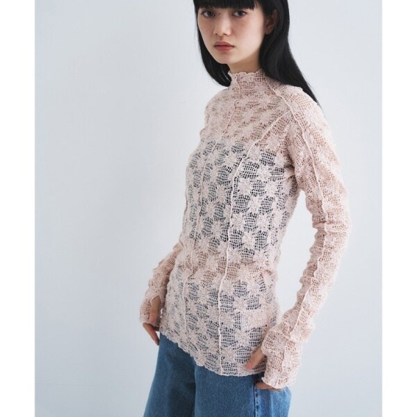 コードエー（CODE A）/floral lace highneck topsの通販はau PAY 