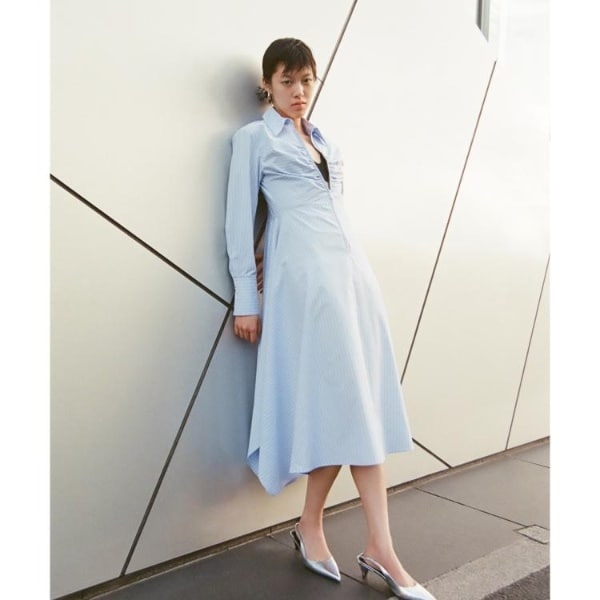 コードエー（CODE A）/stripe shirt dress