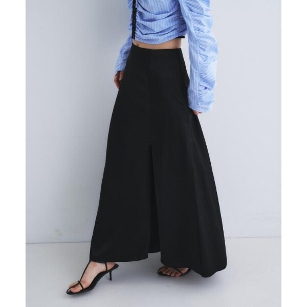 コードエー（CODE A）/satin slit flare skirt_6