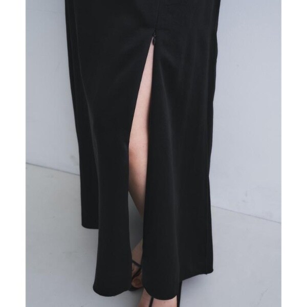 コードエー（CODE A）/satin slit flare skirt_7
